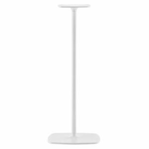 Minimalist white stylus square table base with a sleek, modern design. Perfect for contemporary spaces.