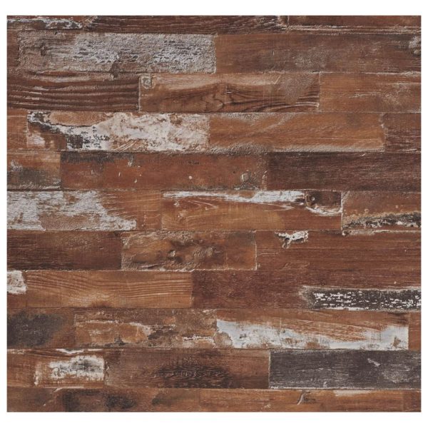 Close-up of Topalit Classicline Maracaibo top, showcasing a wood-look laminate finish with brown and white tones.