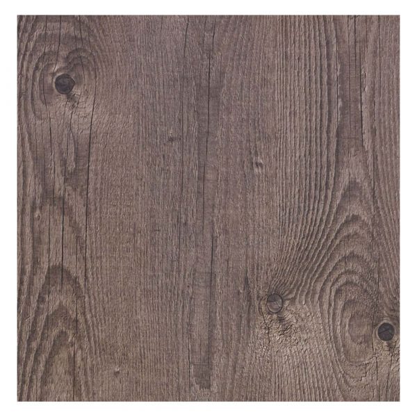 Close-up of a Topalit Smartline Timber Top. The pressed wood has a cherry finish with visible wood grain and knots.