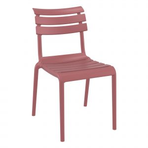 Marsala Helen Side Chair. Polypropylene frame with glass fiber. Stackable. Outdoor use.