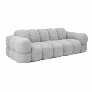 Modern grey Keira Sofa, featuring a unique, sculptural bubble design and plush upholstered seating for commercial lounge areas, workplace furniture