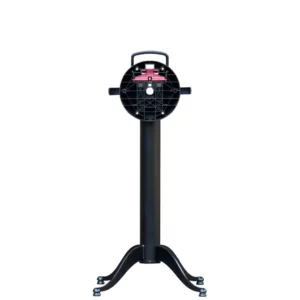Stable Nouveau Poseur table base, a metal frame with self-levelling feet, in black finish, perfect for commercial environments.