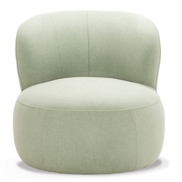 Modern mint green Rose Chaise Lounge. Upholstered seat and backrest, ideal for commercial lounge, hotel, and reception areas.