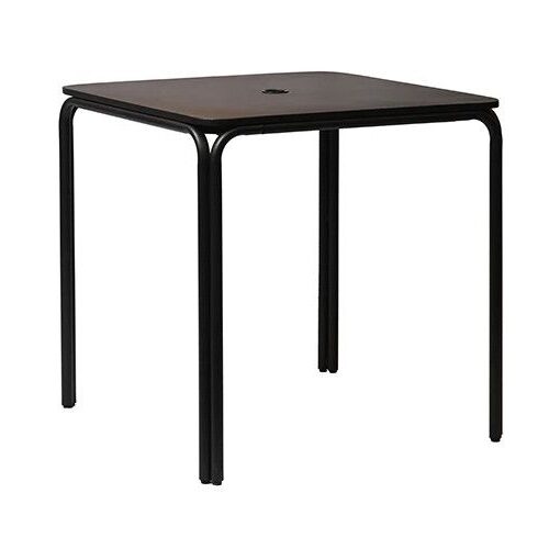 Bodmin Dining Table with a square metal top and four-legged base, perfect for commercial outdoor furniture.