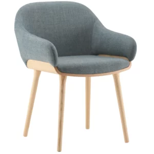 Moni upholstered armchair with wooden legs for restaurant, hotel and hospitality contract furniture interiors